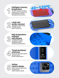 SUNSHINE LS3 Plus Tapis de préchauffage pour séparateur d'écran avec fonction de mémoire et éclairage LED pour réparation de téléphones – Outil de chauffage rapide - Product Image 3