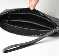 Op maat gemaakte logo mode handtas heren casual envelop tas zakelijke stijlvolle clutch pols tas mobiele telefoon tas tote portemonnee