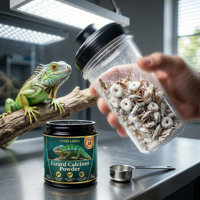 Poudre de calcium D3-Free haute pureté pour reptiles - Supplément essentiel pour la santé osseuse des lézards et des tortues - Marquage privé OEM