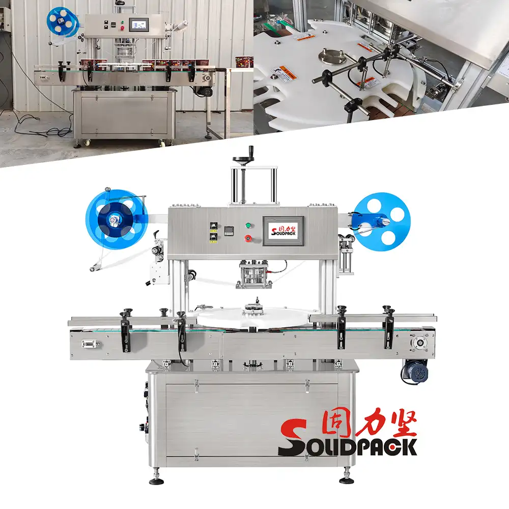 Solidpack फैक्टरी सीधे बिक्री स्वचालित इनलाइन गीले पोंछे बाल्टी गर्मी प्रेस मशीन सील एल्यूमीनियम पन्नी फिल्म रोल मुहर