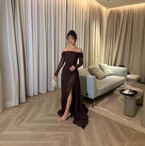 Servicio OEM Vestido de Noche de Lujo Hecho a Medida para Boda para Mujer Manga Larga Línea A para Fiesta de Graduación con Encaje y Cintura Imperio - Product Image 6