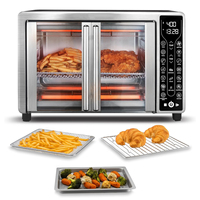 Four à air chaud à porte française en acier inoxydable JingXin Factory 25QT, four à pizza numérique à convection 17-en-1