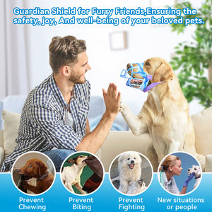 Cesta DE SEGURIDAD transpirable ajustable, azul camuflaje, fabricantes de bozales para perros, Parte delantera móvil - Product Image 5