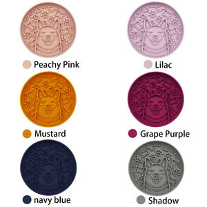 <b>Large</b> Silicone Pet Lick <b>Mat</b> Bowl Dogs Round Shape Eco-Friendly Slow Feeder 2025 New Design - Product Image 3