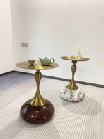 Salon moderne maison décorative canapé en métal côté centre rond cercle Table d'extrémité Table d'angle de luxe