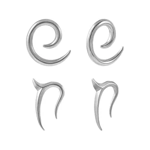 Stainless Steel Snail Spiral Ear Plugs Gauges Expanders Body Piercing Jewelry Earring Tunnels Stretchers Earlobe Jewelry