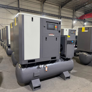 Compresores de Aire de Tornillo Rotativo Industriales con Inversor Cuatro en Uno, 7.5kw 10hp, con Tanque y Secador de Aire - Product Image 5
