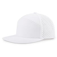 Casquette Trucker Richardson 168 personnalisée avec logo brodé, 7 panneaux, visière plate, en maille jersey respirante et imperméable, fermeture snapback