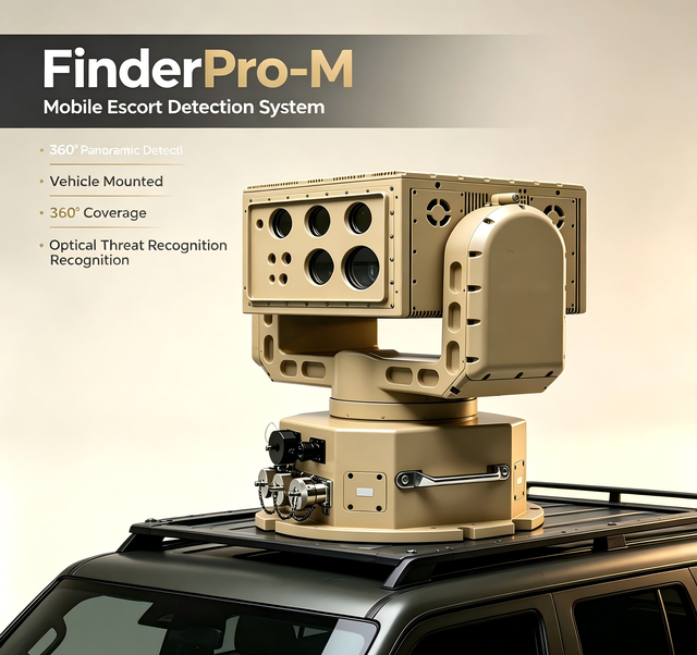 Moving Platform Optoelectronic Early Warning Turret with Remote Control FinderPro-M Vehicle Mounted Counter Sniper Equipment