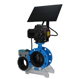 Válvula Eléctrica Solar con Control Inalámbrico Inteligente por Wifi para Riego Agrícola, Válvula de Mariposa con Monitor de Velocidad de Flujo - Product Image 2