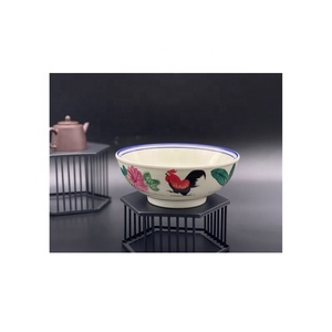 Bol con estampado de <span class=keywords><strong>gallo</strong></span> para la cara, cuenco blanco para masa, fideos, melamina - Product Image 1