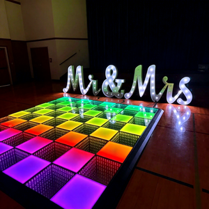 พื้นเต้นรำ LED แบบอินเทอร์แอคทีฟสุดล้ำ โครเมียม DMX512 ขนาด 100x100 ซม. พร้อมเทคโนโลยีเซ็นเซอร์ RGB ระดับ IP44 พร้อมจำหน่าย - Product Image 1