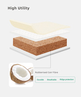 Vente en gros de rouleaux de matelas en coco personnalisés pour meubles de maison, chambres, écoles, hôpitaux