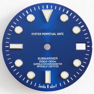 Nuevo reloj mecánico NH35 con un diámetro de 28.5 pulgadas y una esfera azul luminosa. Accesorios para relojes. - Product Image 2
