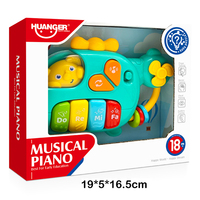 Huanger New Arrival Musical Instrument Toy Aircraft Shape with Piano Friendly Bear Driver Educational Toys for Kids