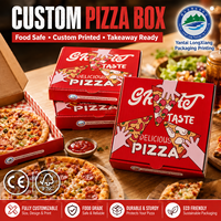 Boîte à pizza en carton ondulé de qualité alimentaire avec logo personnalisé pour restaurant