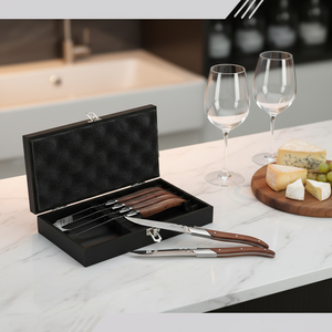 Juego de 6 Cuchillos para Carne de Acero Inoxidable de Lujo <span class=keywords><strong>Laguole</strong></span> con Caja de Madera para Restaurantes y Hoteles - Venta Directa de Fábrica - Product Image 2