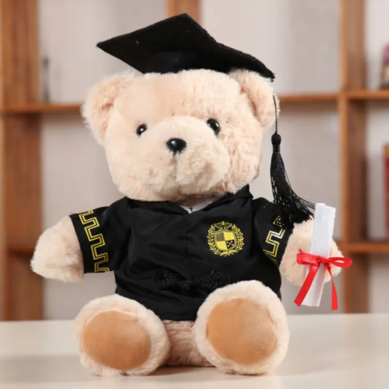 Muñeca de felpa con gorro de doctor, oso de peluche, oso de graduación, regalo de temporada de Graduación