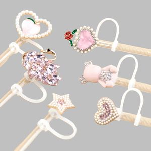 Acquista 10MM cappello in paglia di Silicone di lusso in metallo tappi di paglia accessori da Bar riutilizzabili a prova di polvere - Product Image 2