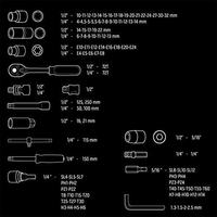 Kit d'outils à main pour atelier, 110 pièces, qualité taïwanaise CR-V, jeu de douilles, clé à cliquet, clé à molette, 1/4 1/2, étui rigide OEM