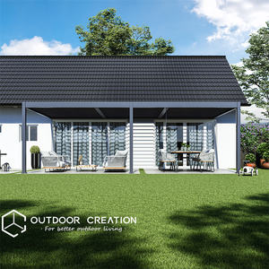 Pergola moderne <span class=keywords><strong>de</strong></span> luxe en aluminium imperméable avec toit métallique, conçue comme un gazebo <span class=keywords><strong>de</strong></span> <span class=keywords><strong>jardin</strong></span> <span class=keywords><strong>4x4</strong></span> ou 4x6 et une auvent extérieur - Product Image 1