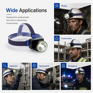 Linterna frontal LED WOSEN súper potente con 30 horas de duración de batería, atenuación gradual, para minería, construcción, inspección, IP65. - Product Image 4