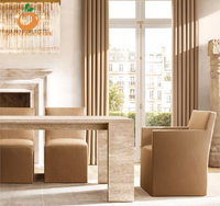 Fauteuil élégant à roulettes, chaise de salle à manger moderne, ensemble de chaises de salle à manger de luxe, mobilier de maison pour appartement, doux et confortable