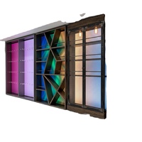 Meuble de rangement mural de luxe moderne en acier inoxydable 304 pour cuisine, idéal pour appartements haut de gamme et centres commerciaux