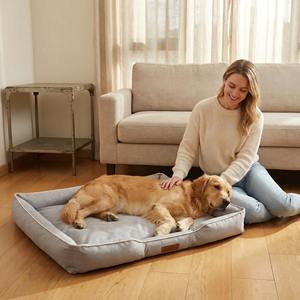 <span class=keywords><strong>Cama</strong></span> para Perro Plegable de Tela Oxford Transpirable, Cómoda, Portátil, Resistente a Desgarros, Relleno de Poliéster, No Desmontable, Fácil de Limpiar - Product Image 2