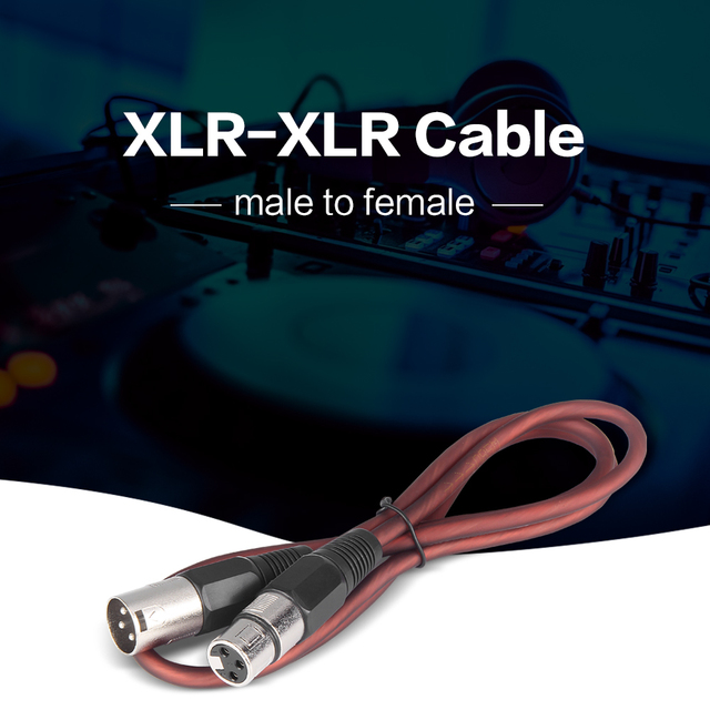 XLR Cable for Karaoke Microphone Sound Cannon Audio Mixer and Amplifier Noise Cancelling XLR Extension Cable with Cannon Plug