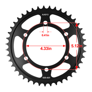 OEM 525-43T Rear Sprocket for Yamaha FZ-07 <strong>MT</strong>-07 XSR700 FZ-10 <strong>MT</strong>-10 Original Motorcycle Spare <strong>Parts</strong> in Bag Wholesale - Product Image 1