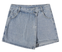Jupe Courte en Jean Décontractée Y2K pour Femme, Taille Haute, Style Streetwear Sport, Coupe Trapèze, Qualité Supérieure