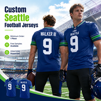 Camiseta de Fútbol Americano de los Seattle Legion of Boom 12s para Fanáticos, Liga de Fútbol 2026, Equipo de Fútbol de Seattle, Logotipo Personalizado, Camiseta de Manga Corta con Cuello en V