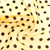 Tissu en organza à pois floqués noir en gros, léger et transparent, pour robes élégantes pour femmes, robes en tulle, ourlets de jupes