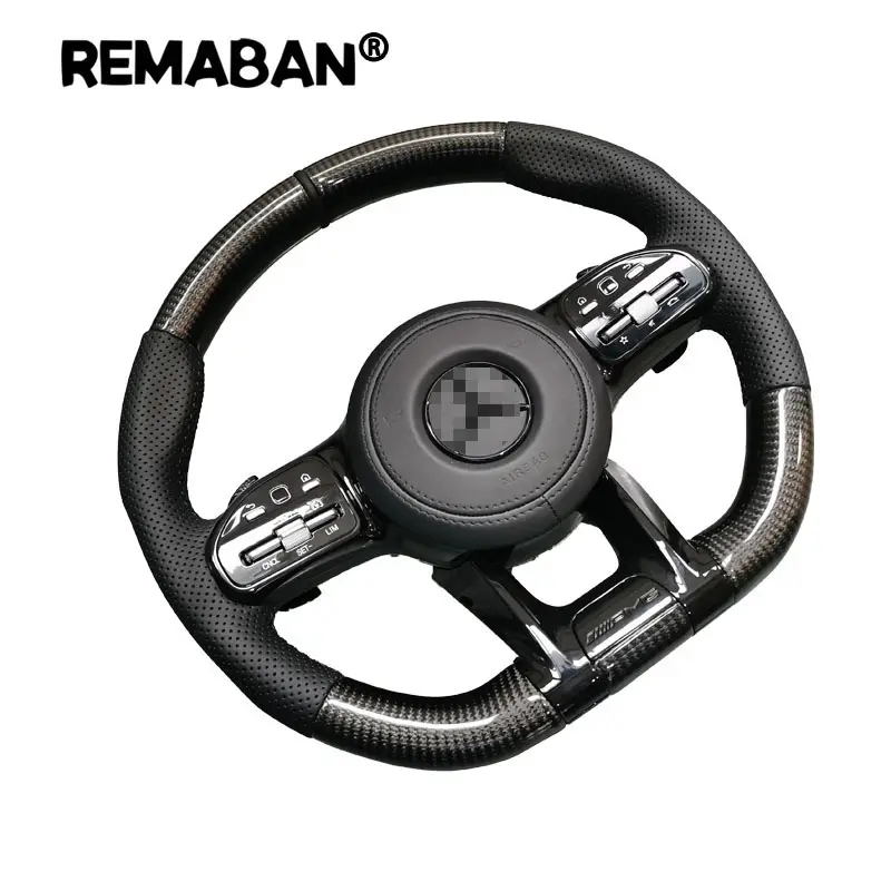 Carbon Fiber Steering Wheel for Mercedes-Benz W117 W166 W177 W197 W205 W204 W216 W217 W218 W222 W253 W257 W463 W464 GLE G63 C63