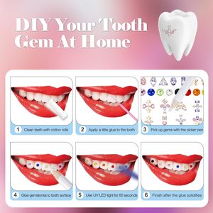QIAO moda decorazione denti di varie forme cristalli diamanti pietre dei denti gioielli dentarie Kit di gemme dentarie - Product Image 6