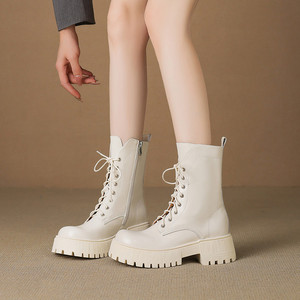 Botines de tacón grueso, modernos, versátiles y elegantes, de media caña, para otoño e invierno. - Product Image 4