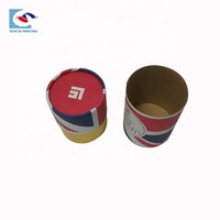 Boîte ronde en papier kraft recyclé, personnalisée et imprimée pour le thé et le café