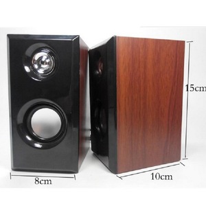 <b>USB</b> <b>Speaker</b> Wooden Bass Computer Desktop Laptop Audio Stereo Sound System - Product Image 2
