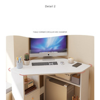 2025 personnalisé petit bureau à domicile bureau étude Table blanc coin ordinateur bureau en forme de L avec tiroirs pour petit endroit