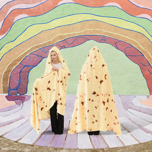 Manta Portátil de Felpa Moderna de Doble Cara, Tejida, con Diseño de <span class=keywords><strong>Pizza</strong></span>, Divertida, para Niños, 100% Poliéster, para Invierno, Venta al por Mayor - Product Image 3