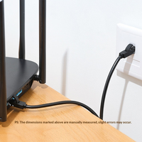 Cable de Conexión Gigabit Kneysum Cat6 UTP de Alta Velocidad, 8 Conductores Sólidos, 1m 2m 3m 5m, RJ45 de Doble Extremo, Cobre Puro, Negro, 24AWG