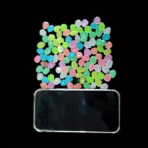 50 pierres lumineuses pour aquarium, décoration de <span class=keywords><strong>jardin</strong></span>, pierres artificielles fluorescentes, pierres d'oie colorées qui brillent dans le noir - Product Image 2