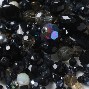 Perles de verre rondes multicolores 45g, perles en vrac pour la création de bijoux DIY, bracelets, colliers, accessoires pour téléphone - Product Image 1