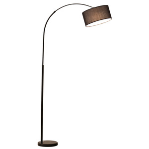 Lámpara de Pie Moderna de Latón Negro con Pantalla de Cristal, Altura Ajustable, Base E26, Luz LED Blanca Fría, Regulable, Alto CRI 90, Residencial - Product Image 1