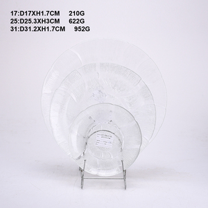 Lot de 4 assiettes en verre avec motif à pois, avec verres à <span class=keywords><strong>vin</strong></span> et verres à boire assortis - Product Image 3