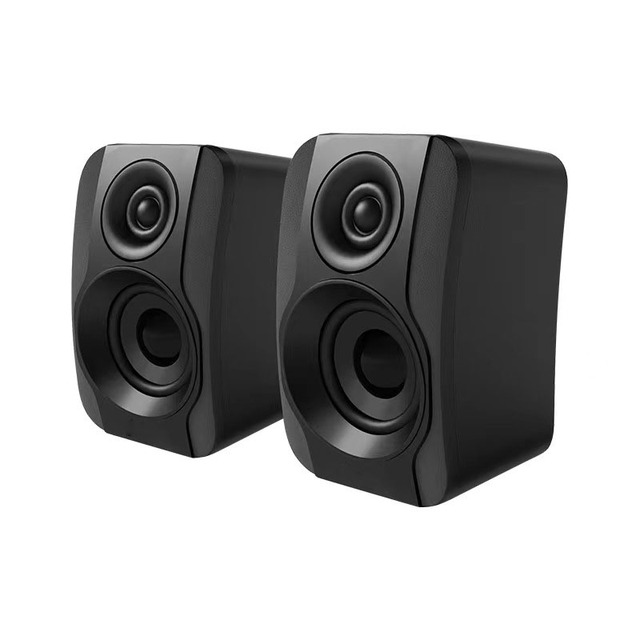 OEM Factory Price Stylish 2.0 USB Speaker Desktop Mini Speaker Portable USB Computer Active Plastic 3.5mm Jack Speaker