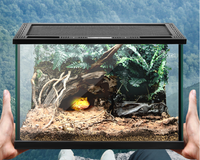 Indique Closed Geometric 6.4*3.9 pouces, Grand récipient en liège et verre de 20 cm pour reptiles, plantes et terrariums
