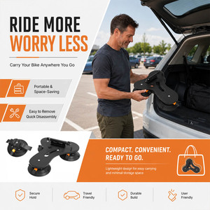 <span class=keywords><strong>Portabicicletas</strong></span> Universal para Techo de Auto con <span class=keywords><strong>Ventosa</strong></span> Manual de 6 Pulgadas, Fácil Instalación sin Herramientas - Product Image 2