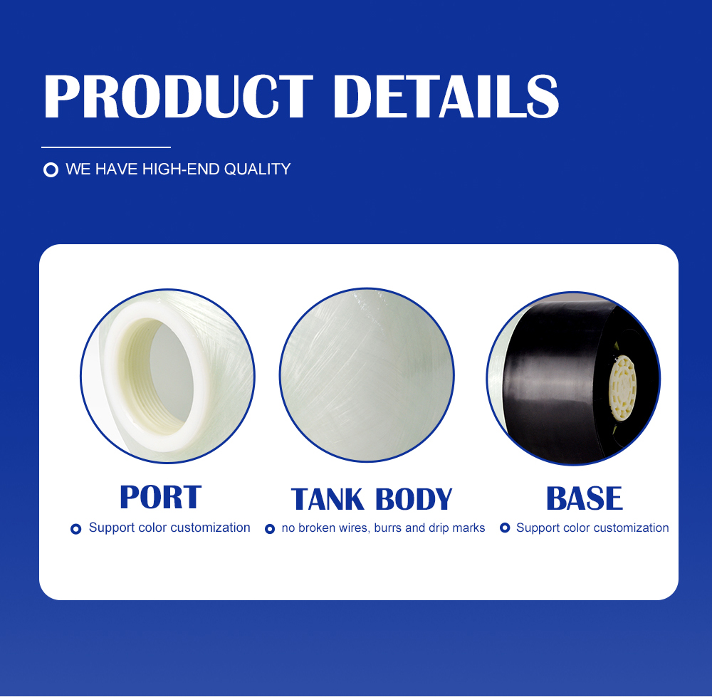 نرم کننده تصفیه آب صنعت پنتایر مخزن آب FRP مخزن فایبر گلاس 150psi 5